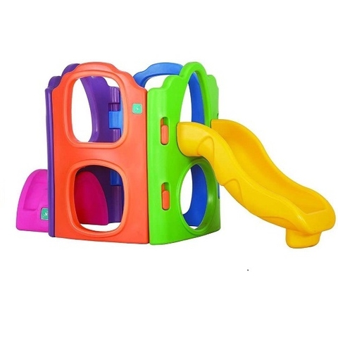 Bộ nhà leo 1 khối đa năng máng trượt cong ( L504)