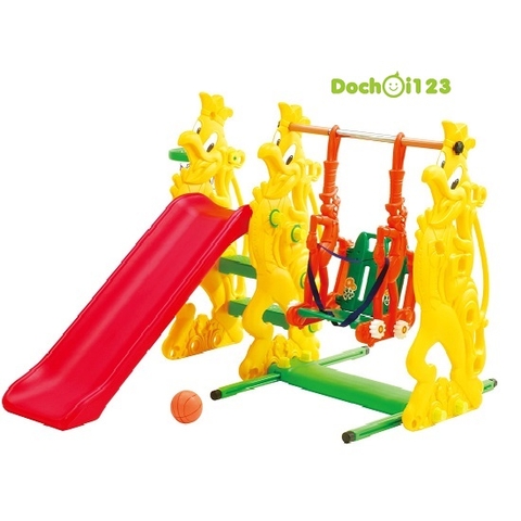 Cầu trượt hình con gà trống xích đu ( SL-15)