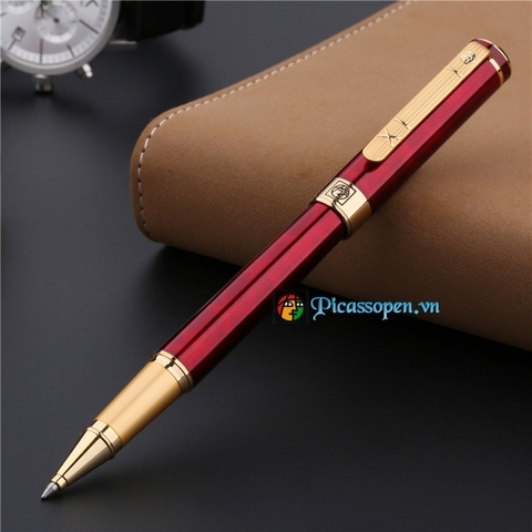 Bút dạ bi Picasso 902 màu đỏ (Tặng ruột bút)