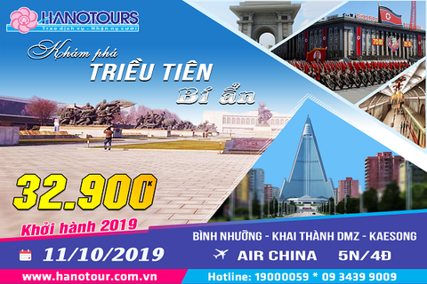 Du lịch Triều Tiên: Bình Nhưỡng - Khai Thành Dmz - Kaesong