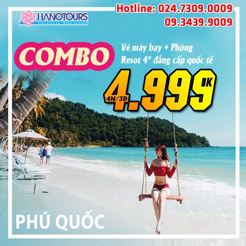 Combo Phú Quốc gồm vé máy bay và phòng 4 sao giá cực sốc