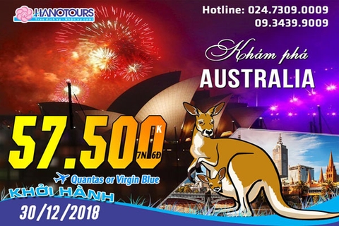 Du lịch Úc Tết Dương Lịch 2019: Hà Nội - Sydney - Canbera - Melbourne - Hà Nội