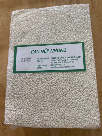 Gạo nếp Nhung 1.8kg Hút Chân Không