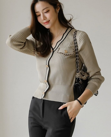 Áo len cardigan Hàn Quốc 082420