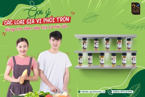 3S FOODS BẬT MÍ TỦ GIA VỊ TẨM ƯỚP THỊT CÁ, HẢI SẢN THƠM NGON, TRÒN VỊ❣
