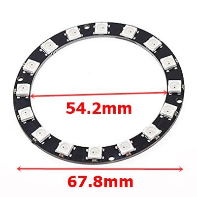 Module LED RGB 5050 WS2812B 16 LED