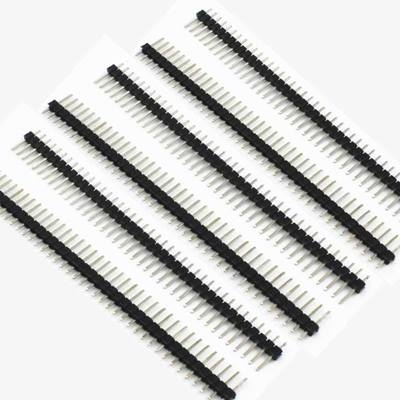 1x40 Pin 2.54mm DIP Straight Black color