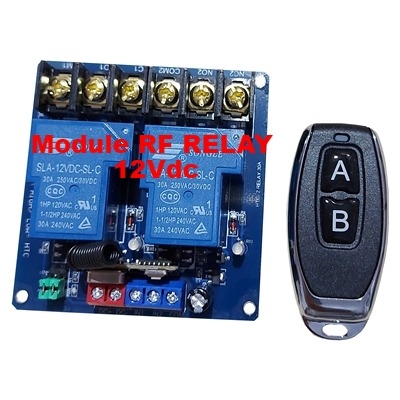 Mạch Điều Khiển 2 RELAY 12V-30A -433MHZ HTC