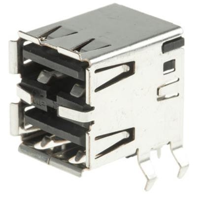 USB-A Female Straight Dual