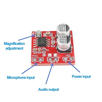 Mạch Micro LM386 DC4V-12V