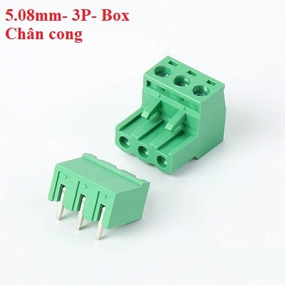 Bộ Terminal 2EDGR 5.08mm 3-Pin Box Chân Cong