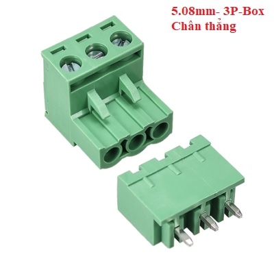 Bộ Terminal 2EDGR 5.08mm 3-Pin Box Chân Thẳng