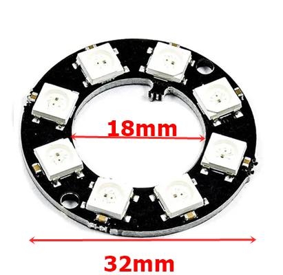 Module LED RGB 5050 WS2812B 8 LED