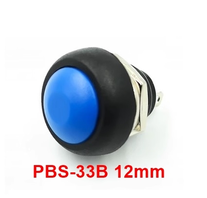 Nút Nhấn Nhả PBS-33B 12mm Màu Xanh Dương