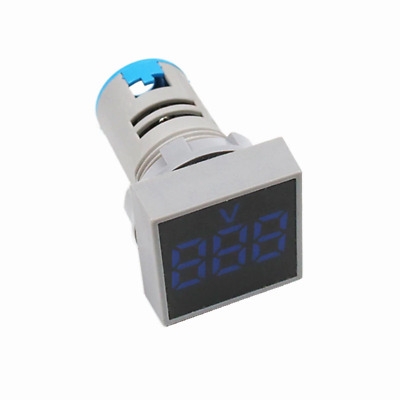 LED Kỹ Thuật Số Đo Điện Áp AC - 22mm Xanh Dương