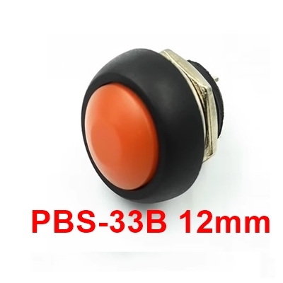 Nút Nhấn Nhả PBS-33B 12mm Màu Cam