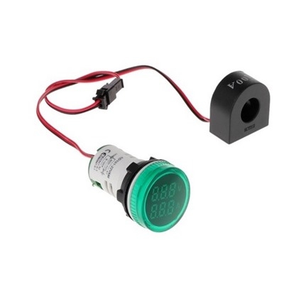 LED Kỹ Thuật Số Đo Điện Áp Và Dòng Điện - 22mm Xanh Lá