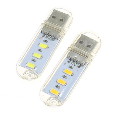 Mini LED Night Light Mini USB 3 LED White
