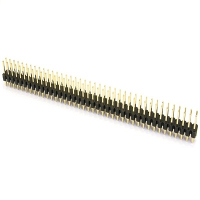 2x40 Pin Male Header, 2.54mm - Gold