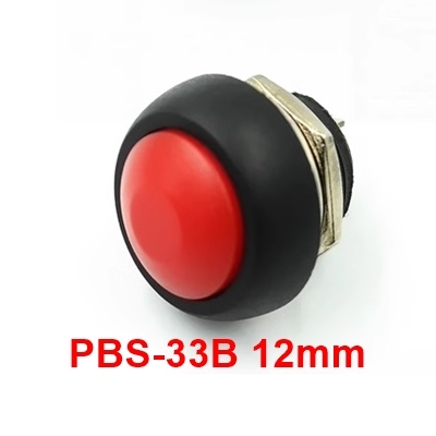 Nút Nhấn Nhả PBS-33B 12mm Màu Đỏ