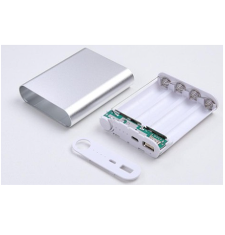 Hộp Sạc Dự Phòng 4 Cell 2A 18650 Màu Xám