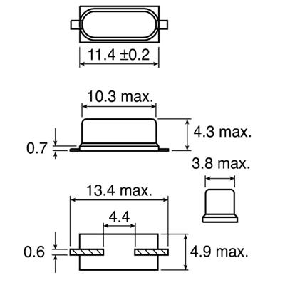 Thạch Anh 12MHZ SMD - HC49/US