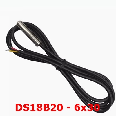 Cảm Biến Nhiệt Độ DL-DS18B20-6x30 Dây Dài 1 Mét