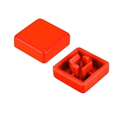 Nắp Nút Nhấn 12x12mm A14 B3F Vuông Màu Đỏ