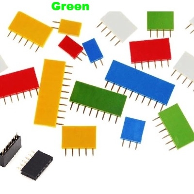 Straight Female Single Row 1*5 Pin Green