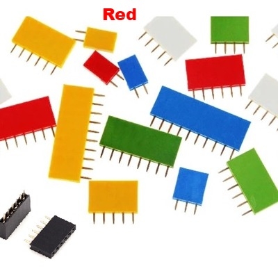 Straight Female Single Row 1*5 Pin Red