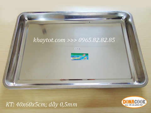 KHAY 40x60x5CM; DẦY 0.5MM; SUS201