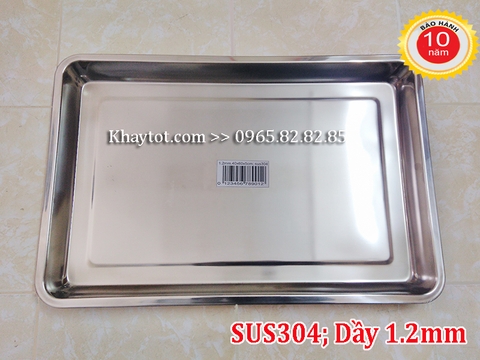 KHAY 40X60X5CM; SUS304; Dầy 1.2MM