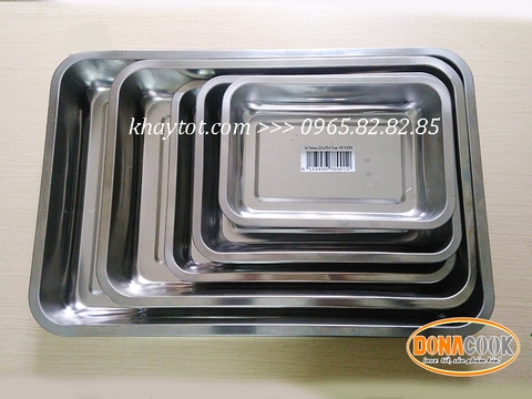 KHAY INOX SÂU 7CM; DẦY 0.7MM