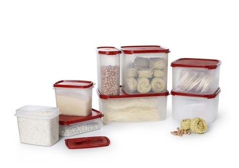 Tupperware Hà Lâm - Bộ hộp kệ bếp Modular Mate Vuông & Oval (8 hộp)