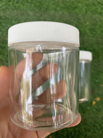 Wheaton hũ thủy tinh nắp trắng 250ml