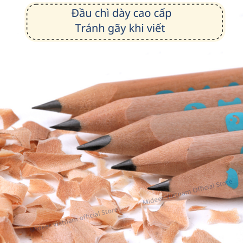 Mideer - Hộp 6 bút chì mềm tam giác kèm chuốt