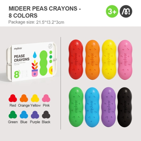 Mideer Màu Sáp Lụa Hạt Đậu Mideer Pease Crayons 2+