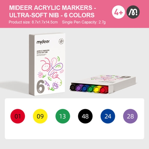Mideer Acrylic Markers Bút màu dạ nước
