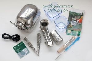 Máy Ép Chậm Cao Cấp Trục Đôi Inox Nguyên Khối Angel Model 7500