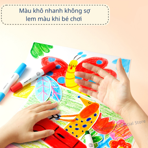 Mideer - Crayons Silky Màu sáp lụa hộp tròn