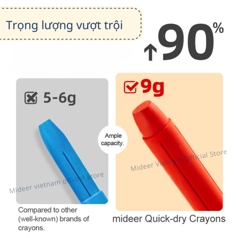 Mideer - Crayons Silky Màu sáp lụa hộp tròn