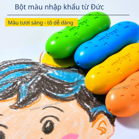 Mideer Màu Sáp Lụa Hạt Đậu Mideer Pease Crayons 2+