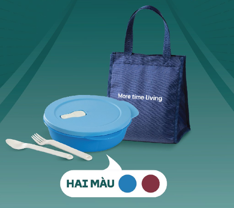 Tupperware - Bộ Hộp Cơm Chia Ngăn Crystalwave Lunch Set