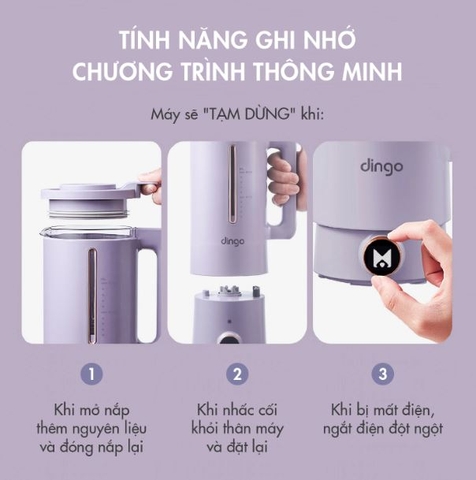 DCB500 - Máy sữa hạt Dingo kèm cối pha trà