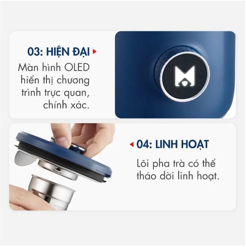 Máy sữa hạt Dingo DCB600 kèm ấm pha trà