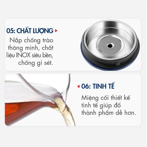 Máy sữa hạt Dingo DCB600 kèm ấm pha trà