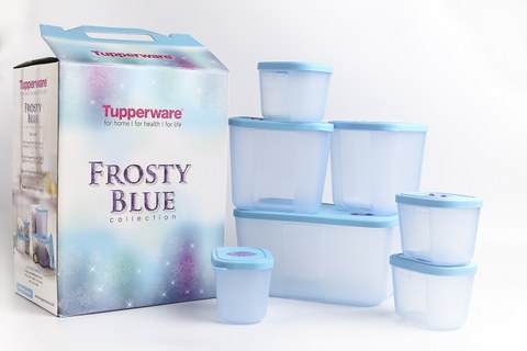 Tupperware Hà Lâm - Bộ hộp trữ đông Frosty Blue (7 hộp)