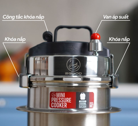 2Good Mini Pressure Cooker Nồi áp suất 2L