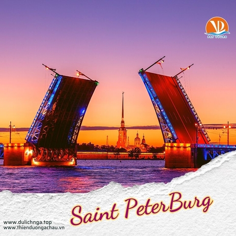 Cung đường Vàng nước Nga Moscow- Saint Peterburg 07/06/24- mùa hè đêm trắng