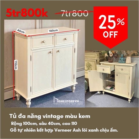 Tủ thấp vintage đa năng - TTR8